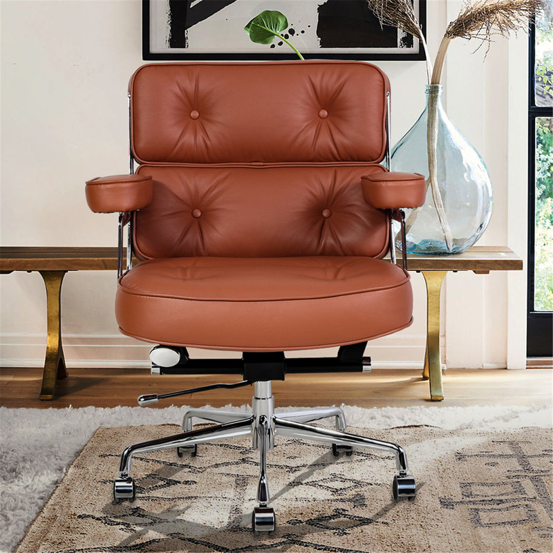 Jonathyn Genuine Leather Chair Desk Chair